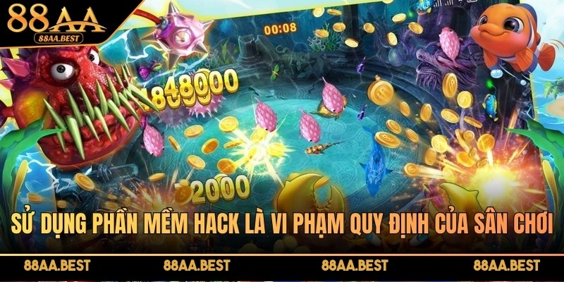 Sử dụng phần mềm hack bắn cá online có thể vi phạm quy định của 88AA