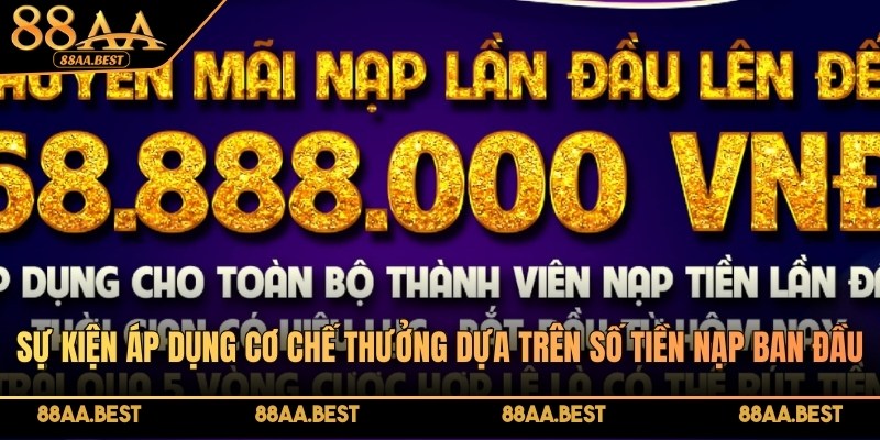 Khuyến Mãi Thanh Toán Đầu Tiên 88AA - Nhận Thưởng Lớn 3 Sự kiện áp dụng một cơ chế thưởng điểm dựa trên số tiền nạp ban đầu